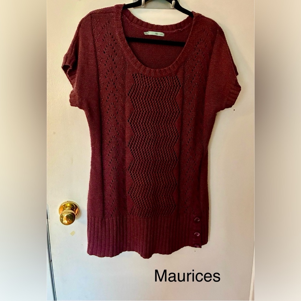 Maurices Brown Textured Knit Top